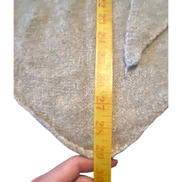 Cozy Beige Knit Triangle Shawl Wrap By TFC - Picture 4 of 5